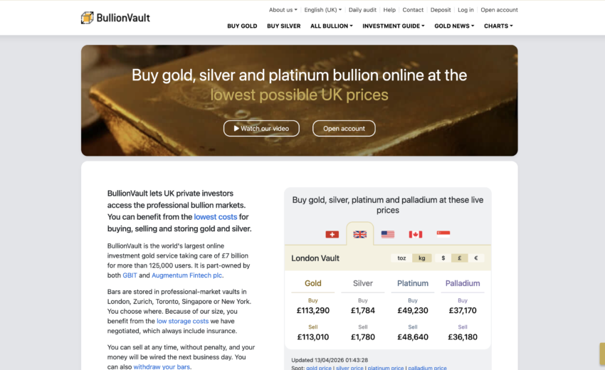 BullionVault.co.uk Review: Legit Precious Metals Platform or Hidden Risk You Must Understand