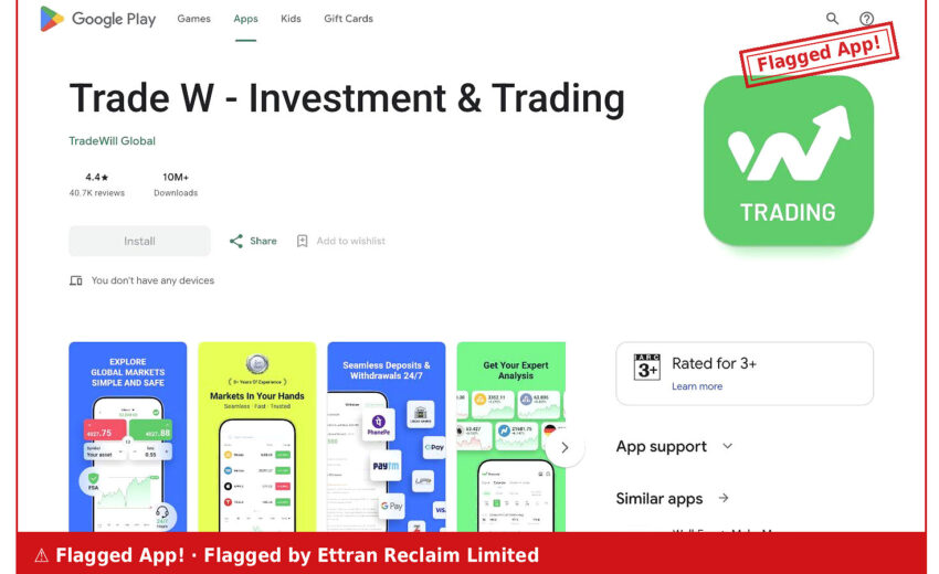 Trade W — 40,700 Android Reviews, 104 on Apple