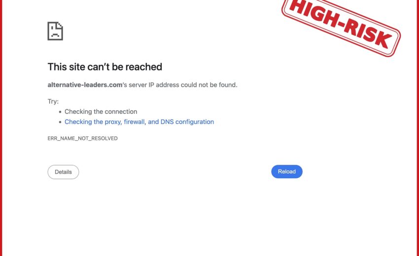 Alternative Leaders: FINMA Warning, Site Suspended