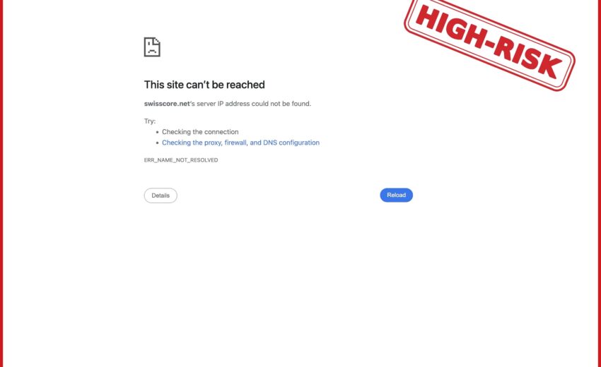 Swiss Core: FINMA Warning, Domain Suspended