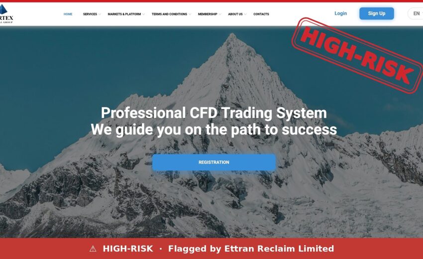 Vertex Capital Group: New, Unregulated, Unverified