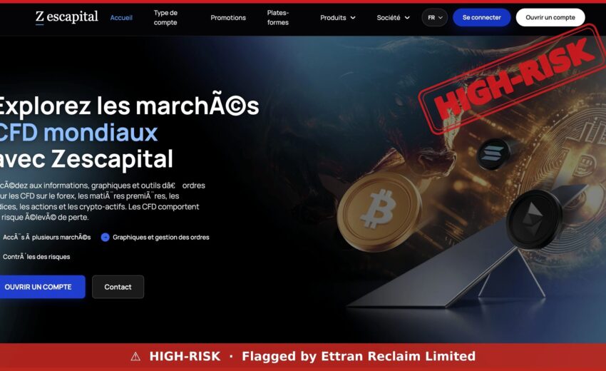 Zescapital: 5-Week-Old CFD Site, No Licence Found