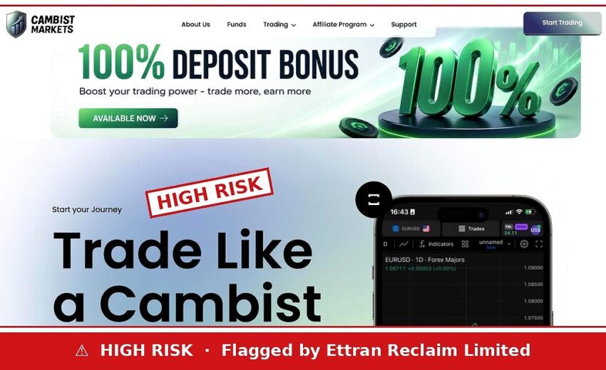 Cambist Markets — 100% Bonus, Company Registered in 2026