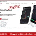 Capitalcore website stamped HIGH RISK by Ettran Reclaim Limited