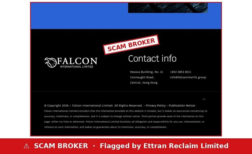 Falcon International Scam — A Hong Kong Address, NZ Warning