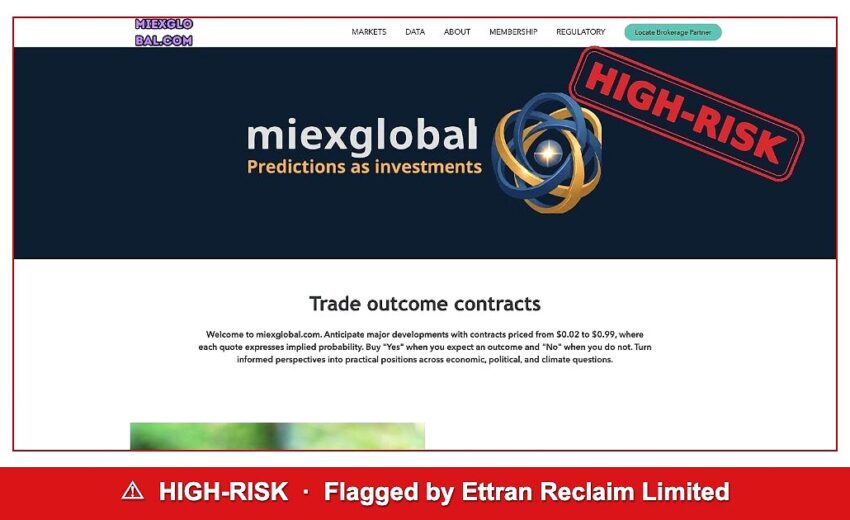 MIEX Mirrors A CFTC-Regulated Venue’s Website