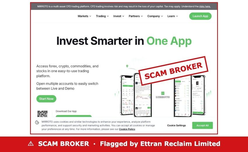 Mirroto Scam — Millions of Traders, No Licence Yet, FMA