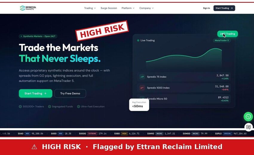 Spredix Markets — 300,000 Traders Claimed, Company From 2026