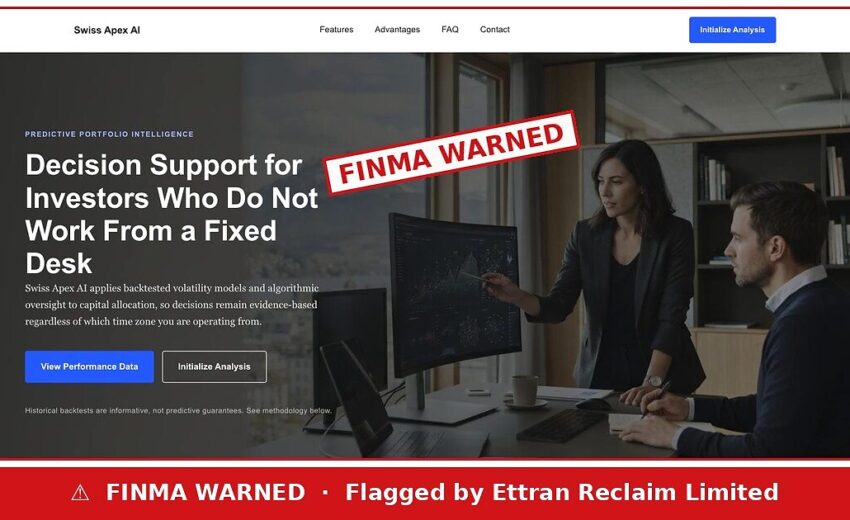 Swiss Apex AI — FINMA Warning and a Twelve-Day-Old Domain