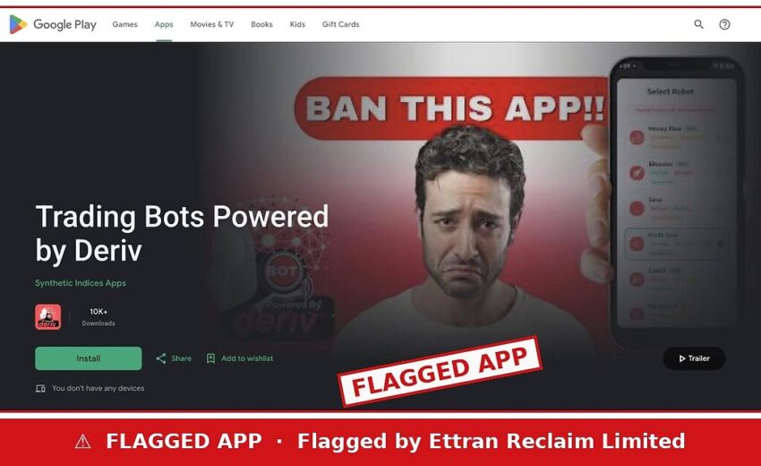 Trading Bots Powered By Deriv — “Ban This App!!”