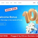 Zetradex website stamped HIGH RISK by Ettran Reclaim Limited