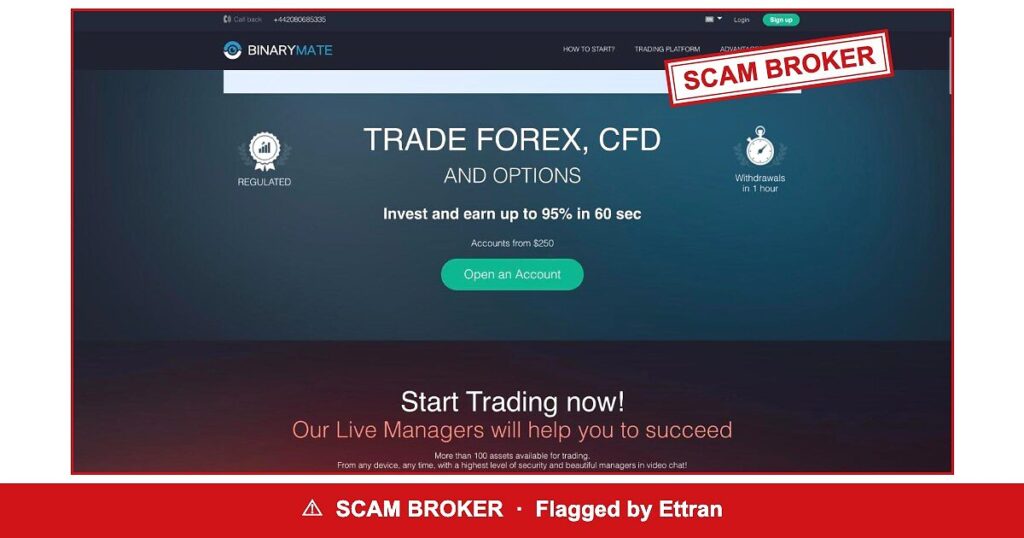 Binarymate flagged by regulators