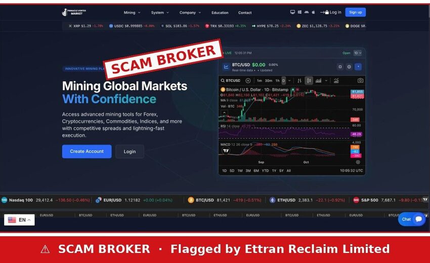 Pinnacle Vortex Market Scam — It Offers ‘Forex Mining’
