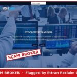 Stockguide Tradings website flagged as a scam broker