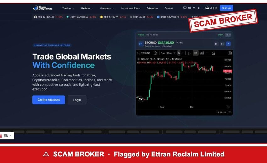 Stocksdailytrends — Globally Regulated, Regulator Unnamed
