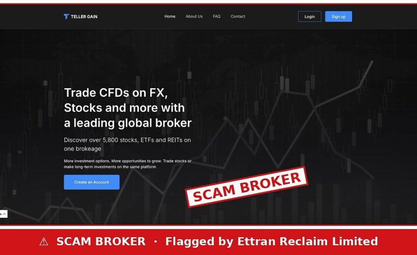 Teller Gain Scam — 1 Million Users, Domain Under a Year