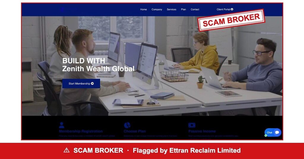 Zenith Wealth Global — flagged scam broker